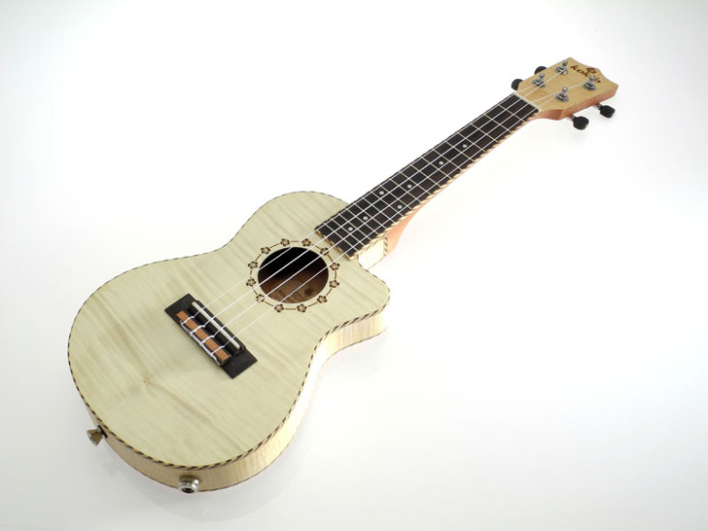 Ukulele tenorowe klonowe thin elektroakustyczne