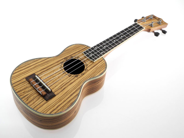 Ukulele sopranowe zebrano